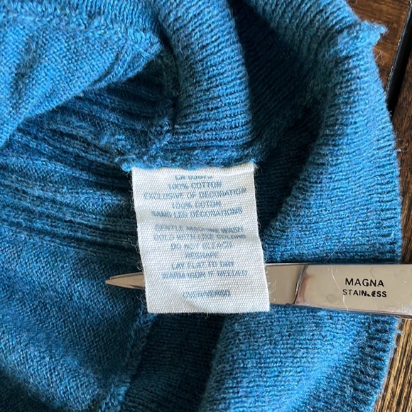 GUC American Eagle teal cotton cardigan - Picture 4 of 5